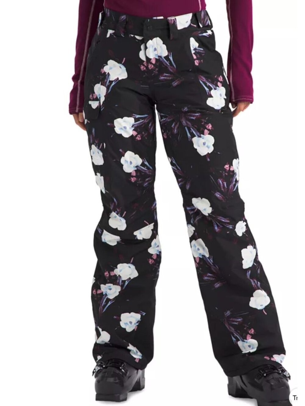 NWT The North Face Womens Medium/Short Freedom Insulated Snow Pants Black Floral